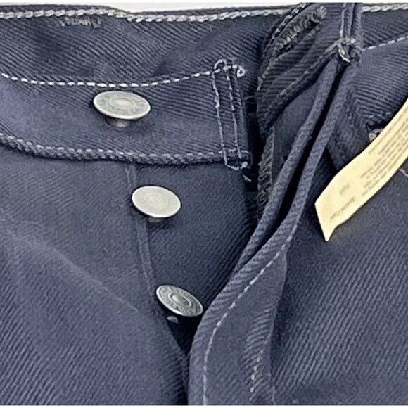 Levi's Men's 501 Original Straight Leg Button Fly Dark Blue Jeans 32 X 30 New! - Picture 3 of 8